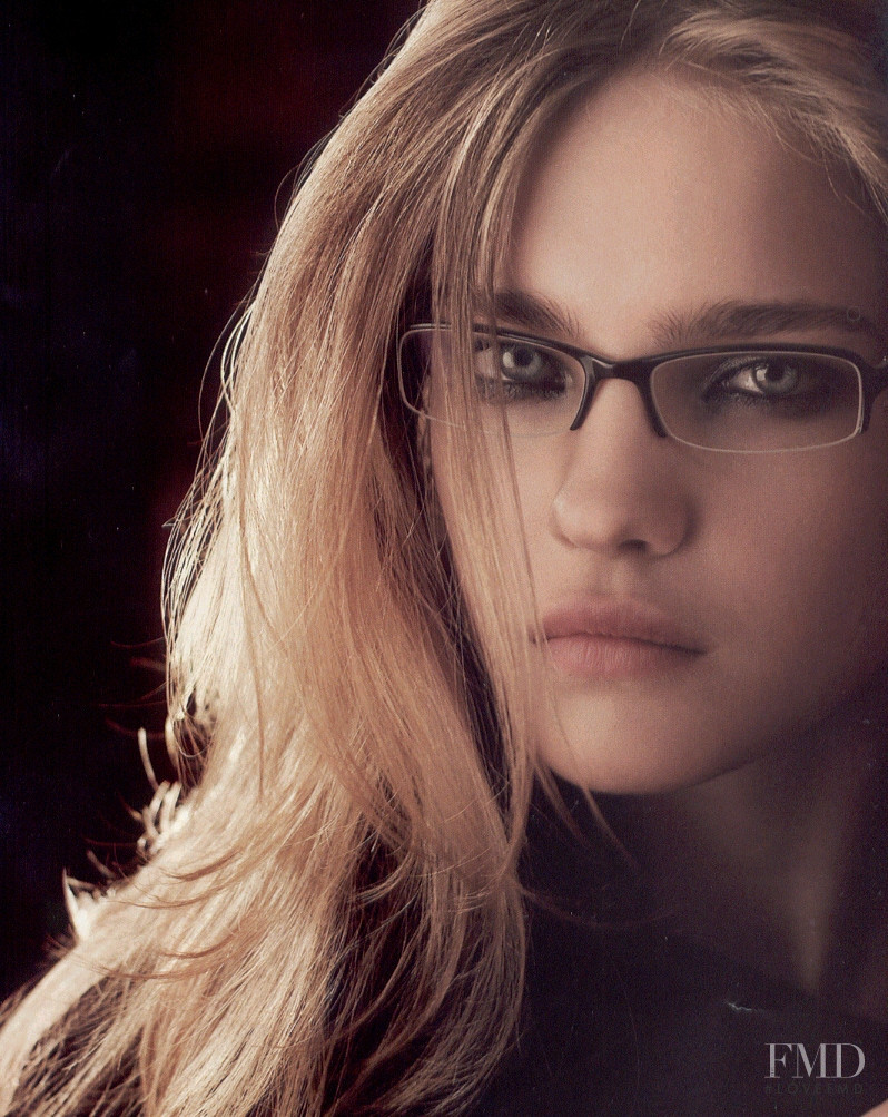 Natalia Vodianova featured in  the Calvin Klein Eyewear advertisement for Autumn/Winter 2003