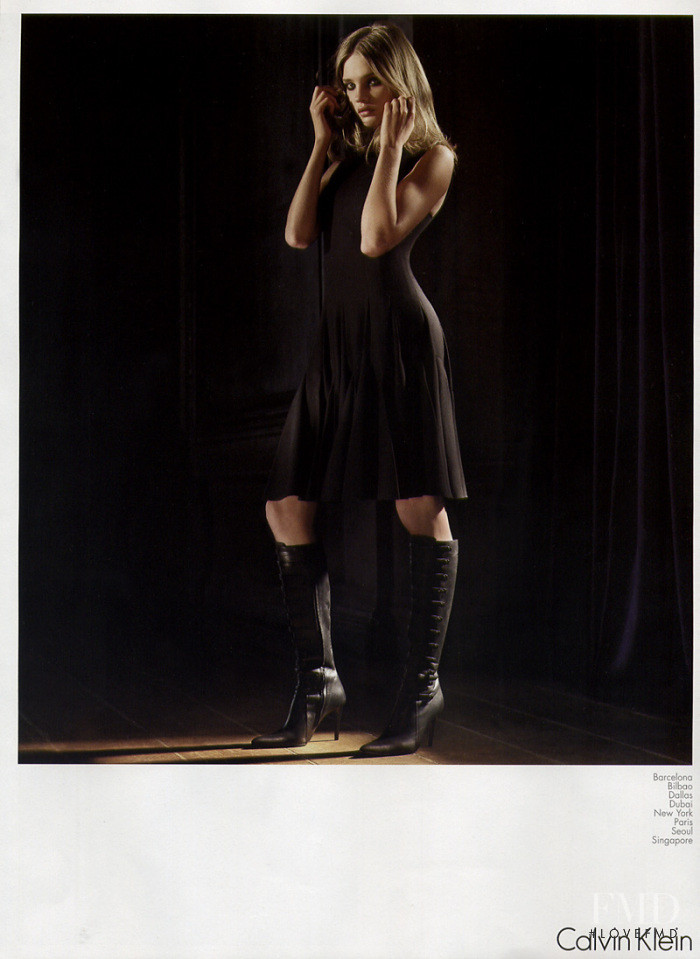 Natalia Vodianova featured in  the Calvin Klein advertisement for Autumn/Winter 2003