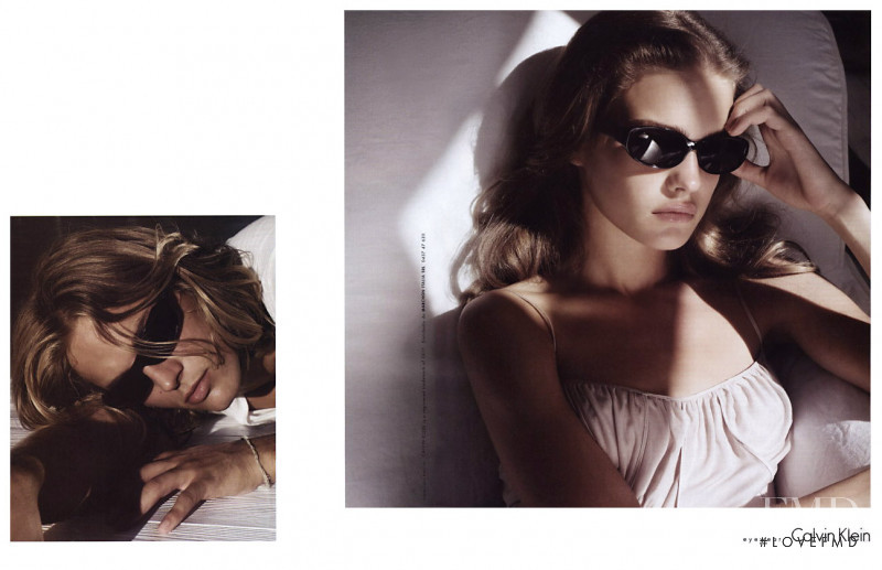 Natalia Vodianova featured in  the Calvin Klein Eyewear advertisement for Spring/Summer 2003