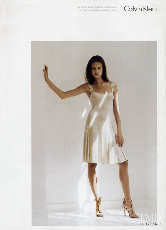 Natalia Vodianova featured in  the Calvin Klein advertisement for Spring/Summer 2003