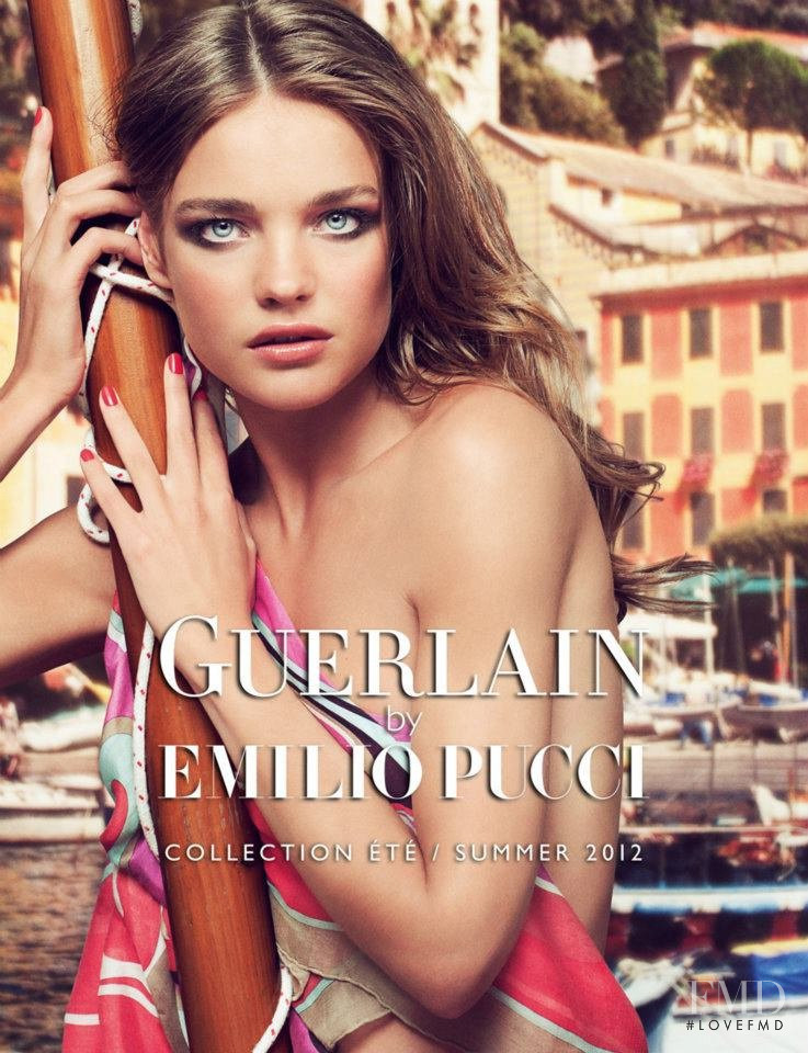 Natalia Vodianova featured in  the Guerlain x Emilio Pucci advertisement for Summer 2012