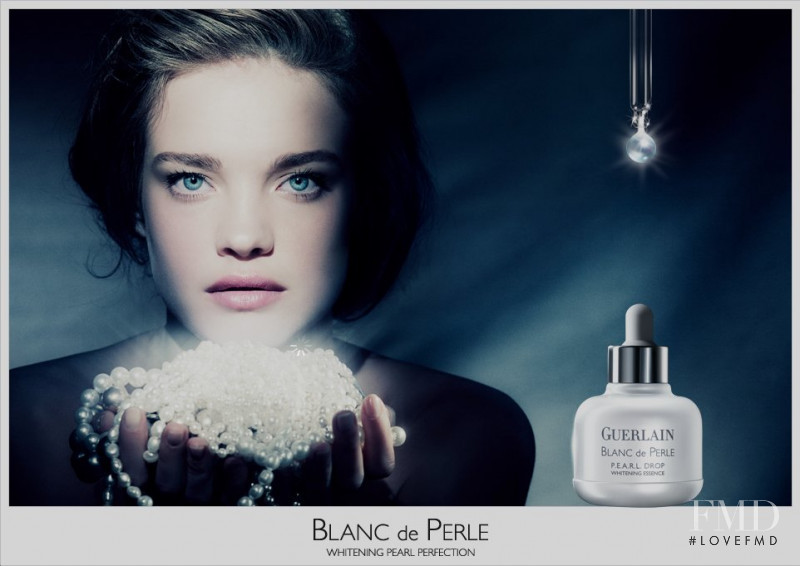 Natalia Vodianova featured in  the Guerlain Blanc de Perle Collection advertisement for Spring/Summer 2012