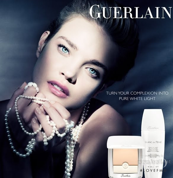 Natalia Vodianova featured in  the Guerlain Blanc de Perle Collection advertisement for Spring/Summer 2012