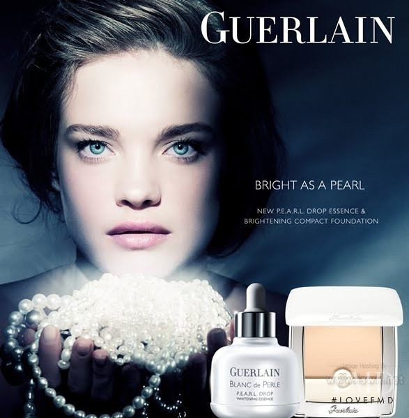 Natalia Vodianova featured in  the Guerlain Blanc de Perle Collection advertisement for Spring/Summer 2012