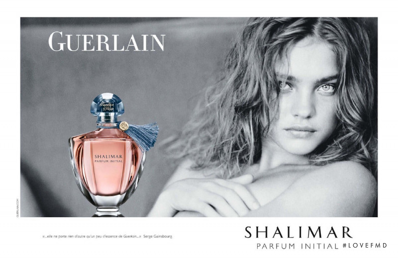Natalia Vodianova featured in  the Guerlain Shalimar Parfum Initial advertisement for Spring/Summer 2012