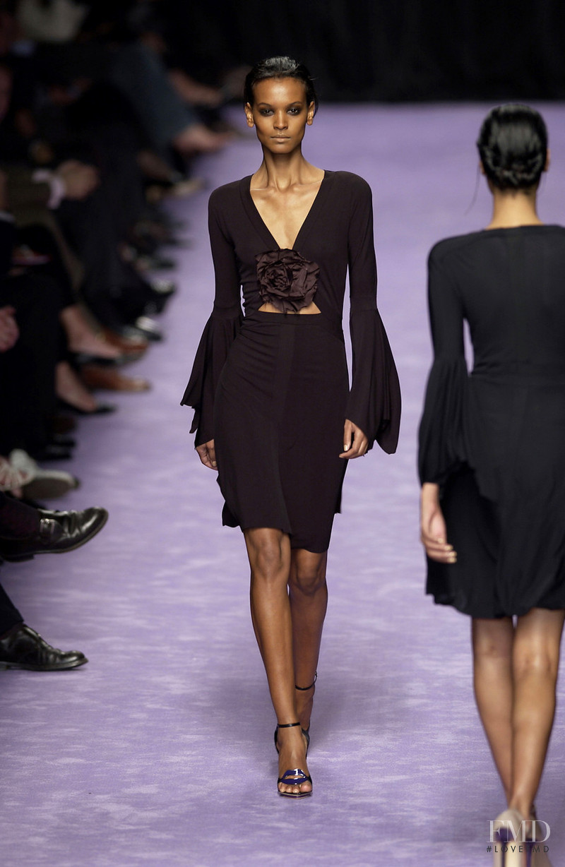 Liya Kebede featured in  the Saint Laurent fashion show for Spring/Summer 2003
