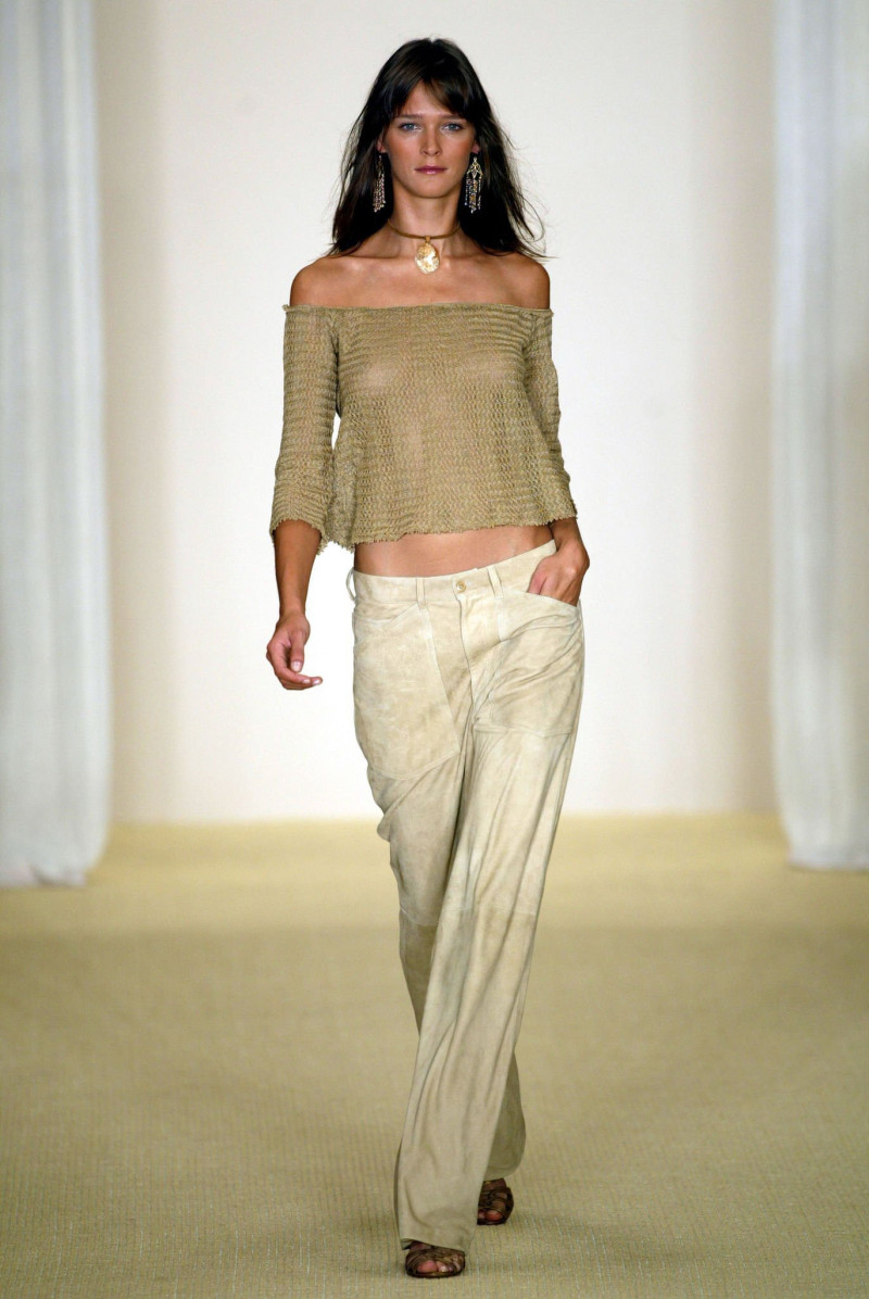 Carmen Kass featured in  the Ralph Lauren Collection fashion show for Spring/Summer 2003