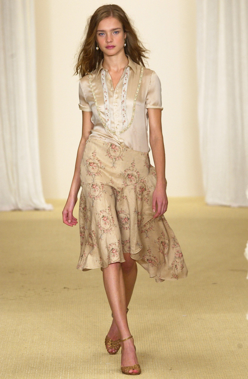 Natalia Vodianova featured in  the Ralph Lauren Collection fashion show for Spring/Summer 2003
