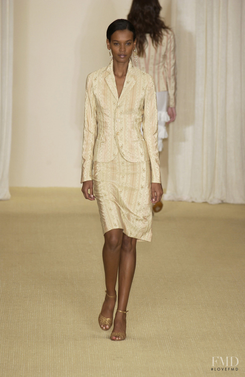 Liya Kebede featured in  the Ralph Lauren Collection fashion show for Spring/Summer 2003