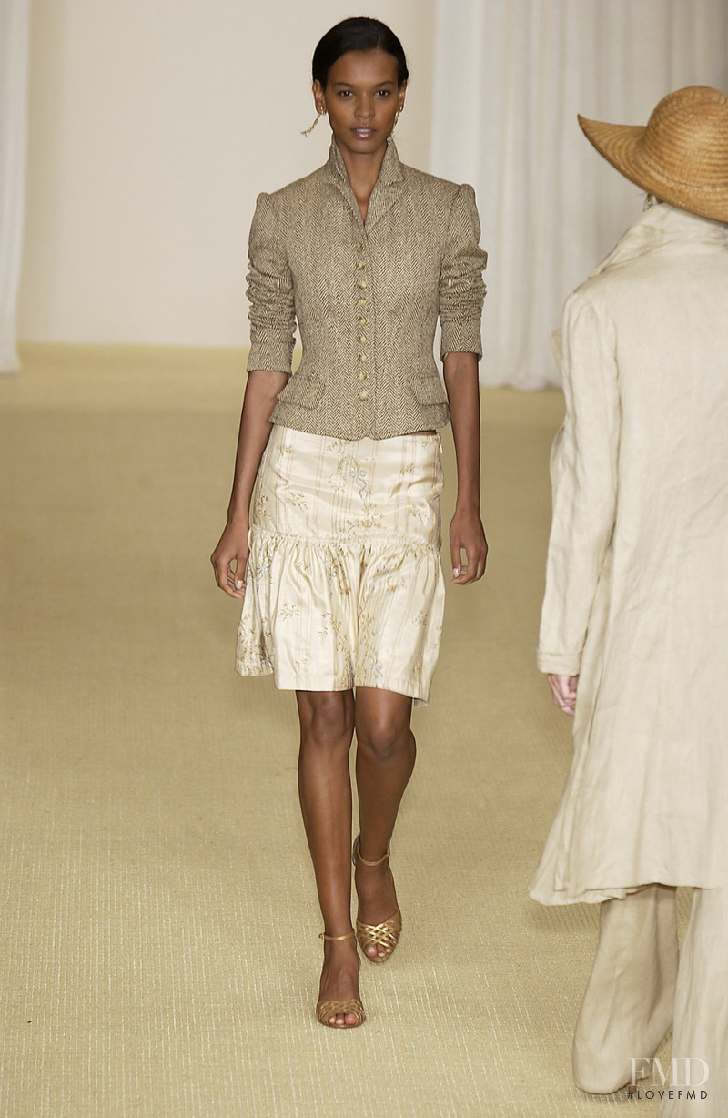 Liya Kebede featured in  the Ralph Lauren Collection fashion show for Spring/Summer 2003