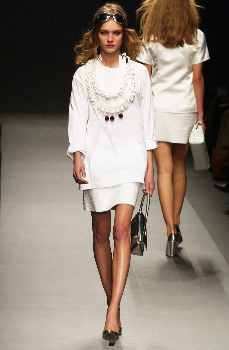 Natalia Vodianova featured in  the Prada fashion show for Spring/Summer 2003