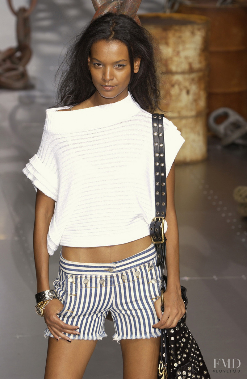 Liya Kebede featured in  the Dolce & Gabbana fashion show for Spring/Summer 2003