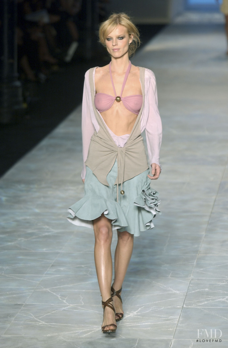 Eva Herzigova featured in  the Chloe fashion show for Spring/Summer 2003