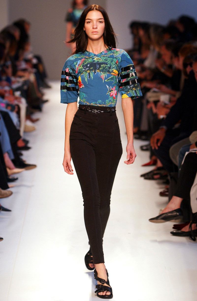 Mariacarla Boscono featured in  the Balenciaga fashion show for Spring/Summer 2003