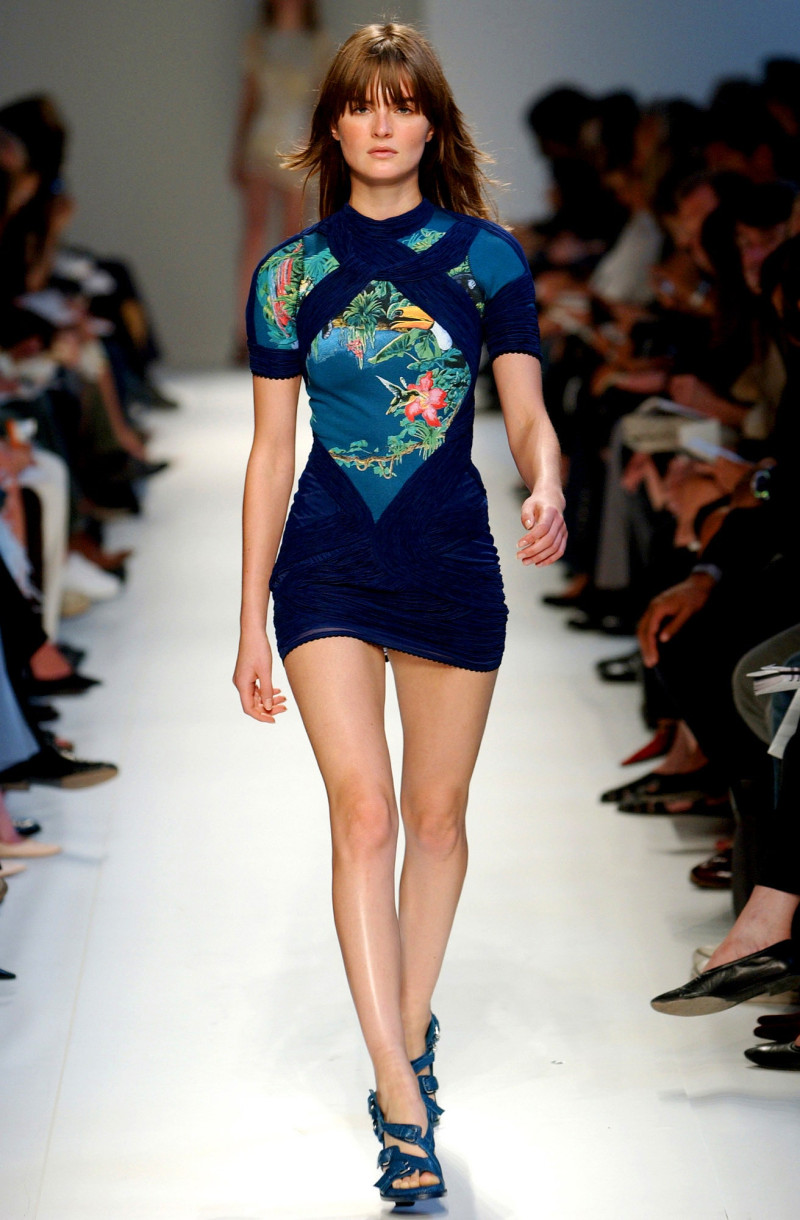 Anouck Lepère featured in  the Balenciaga fashion show for Spring/Summer 2003