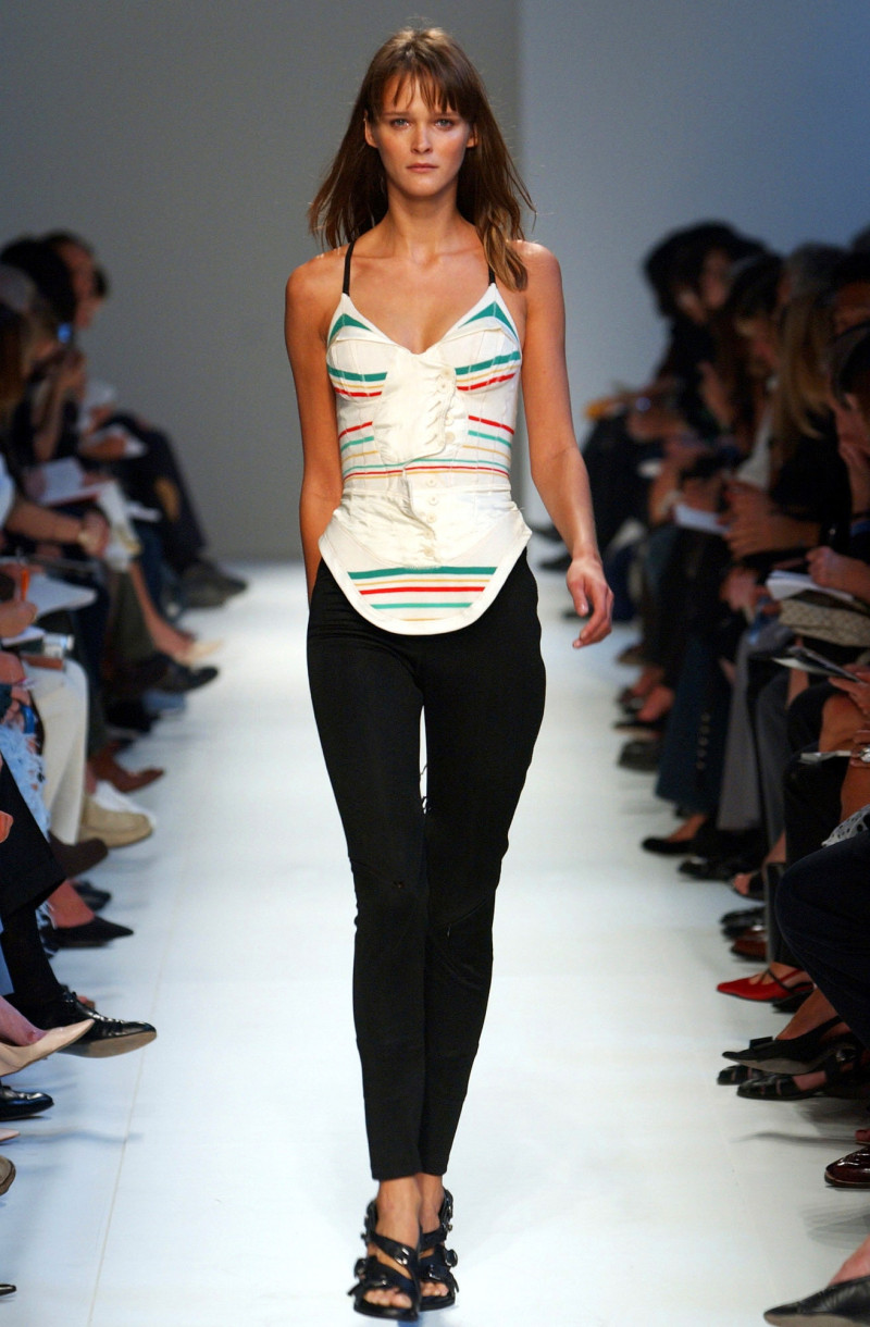 Carmen Kass featured in  the Balenciaga fashion show for Spring/Summer 2003