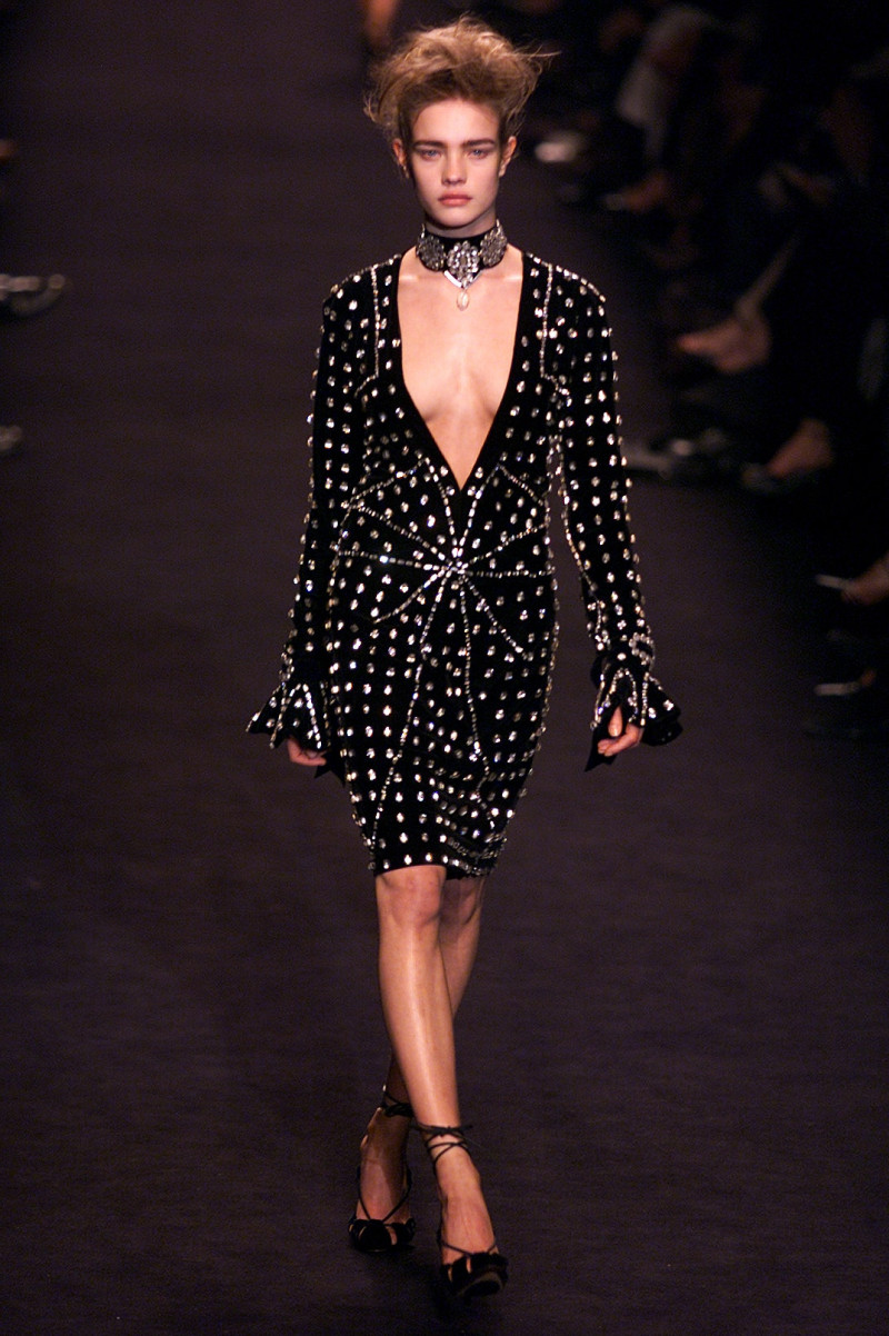 Natalia Vodianova featured in  the Saint Laurent fashion show for Autumn/Winter 2002