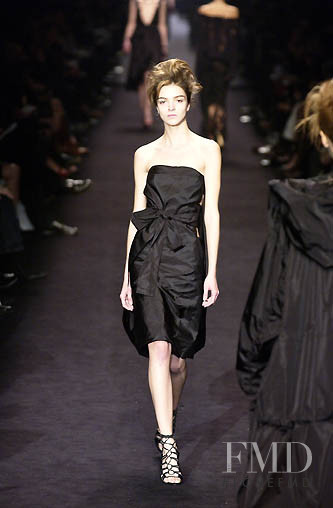 Mariacarla Boscono featured in  the Saint Laurent fashion show for Autumn/Winter 2002