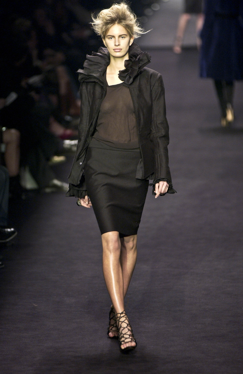 Karolina Kurkova featured in  the Saint Laurent fashion show for Autumn/Winter 2002