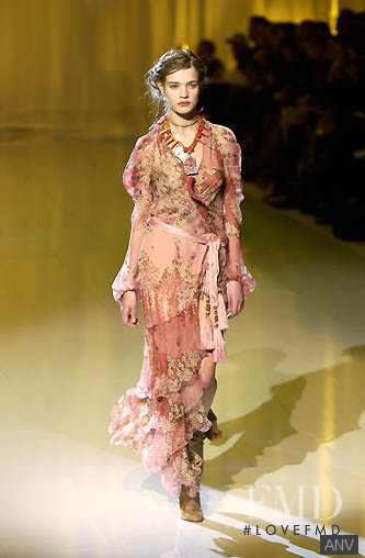 Natalia Vodianova featured in  the Emanuel Ungaro fashion show for Autumn/Winter 2002