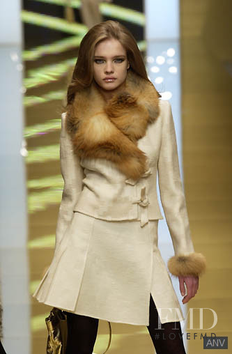 Natalia Vodianova featured in  the Valentino fashion show for Autumn/Winter 2002