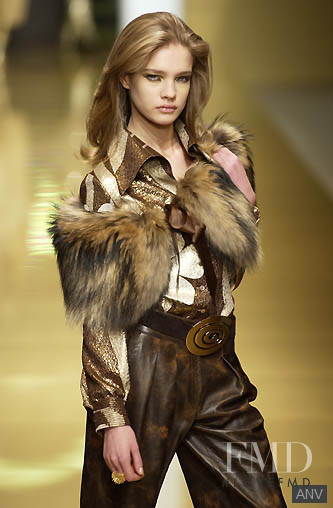 Natalia Vodianova featured in  the Valentino fashion show for Autumn/Winter 2002