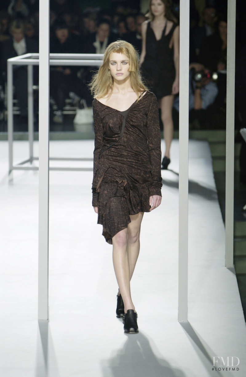 Natalia Vodianova featured in  the Hussein Chalayan fashion show for Autumn/Winter 2002