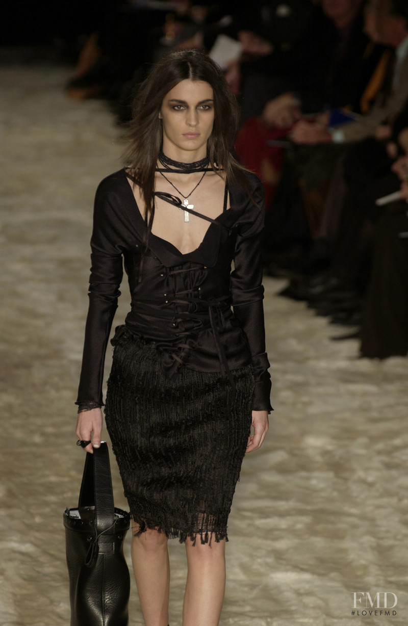 Amanda Moore featured in  the Gucci fashion show for Autumn/Winter 2002