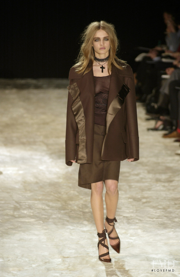 Natalia Vodianova featured in  the Gucci fashion show for Autumn/Winter 2002