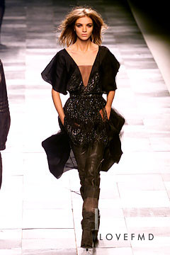 Mariacarla Boscono featured in  the Givenchy fashion show for Autumn/Winter 2002