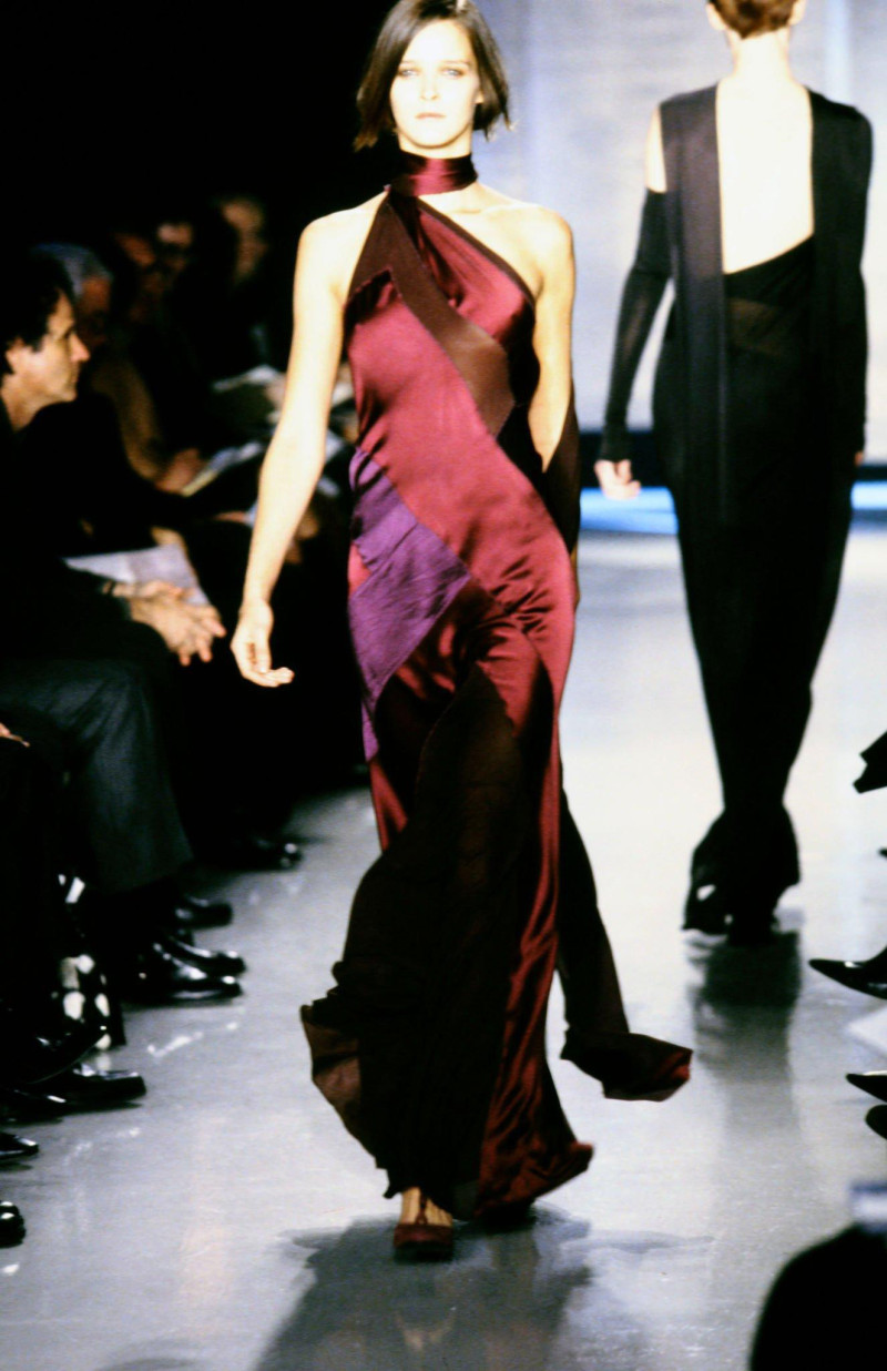 Carmen Kass featured in  the Donna Karan New York fashion show for Autumn/Winter 2002