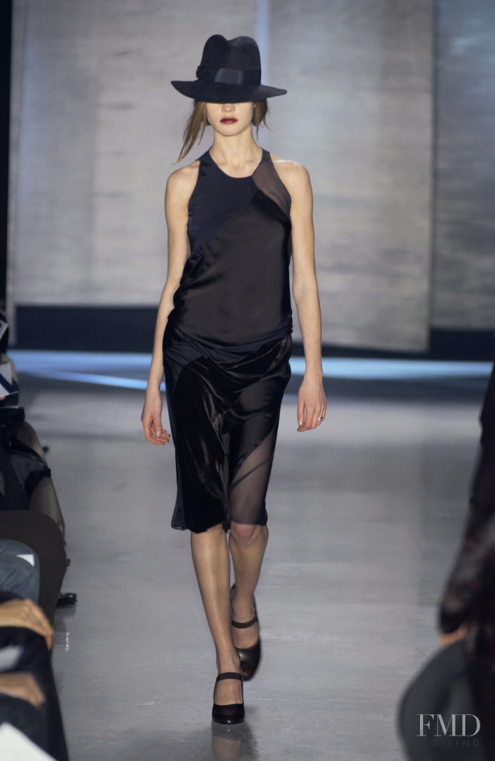 Natalia Vodianova featured in  the Donna Karan New York fashion show for Autumn/Winter 2002