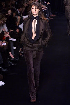 Isabeli Fontana featured in  the Costume National fashion show for Autumn/Winter 2002