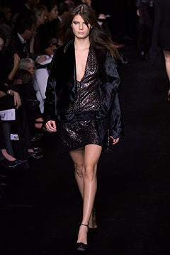 Isabeli Fontana featured in  the Costume National fashion show for Autumn/Winter 2002