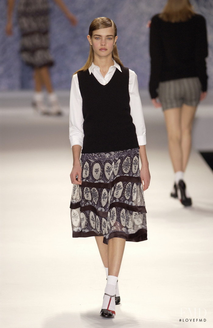 Natalia Vodianova featured in  the Cacharel fashion show for Autumn/Winter 2002