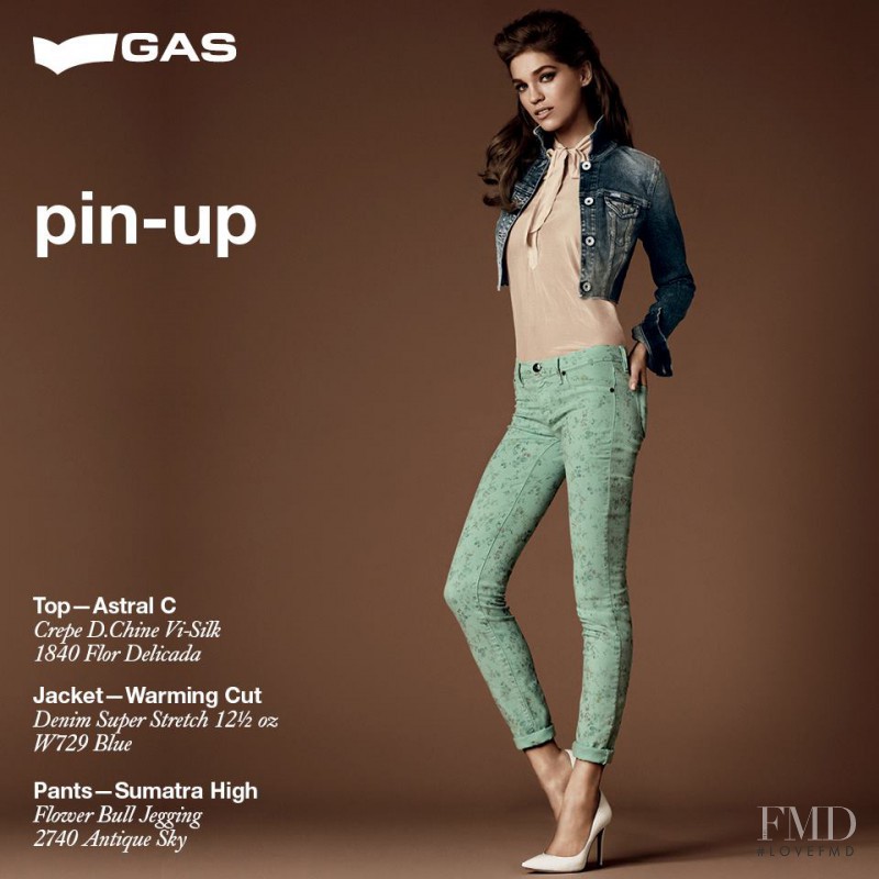 Samantha Gradoville featured in  the GAS Jeans advertisement for Spring/Summer 2013