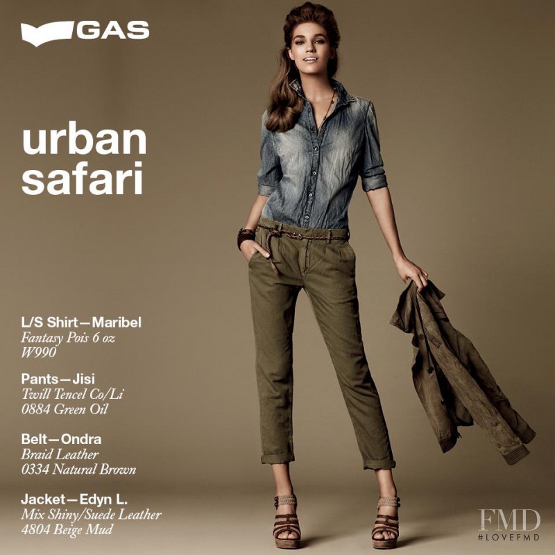 Samantha Gradoville featured in  the GAS Jeans advertisement for Spring/Summer 2013