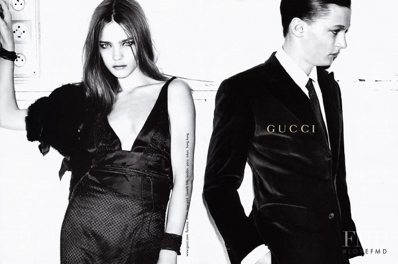 Natalia Vodianova featured in  the Gucci advertisement for Autumn/Winter 2002