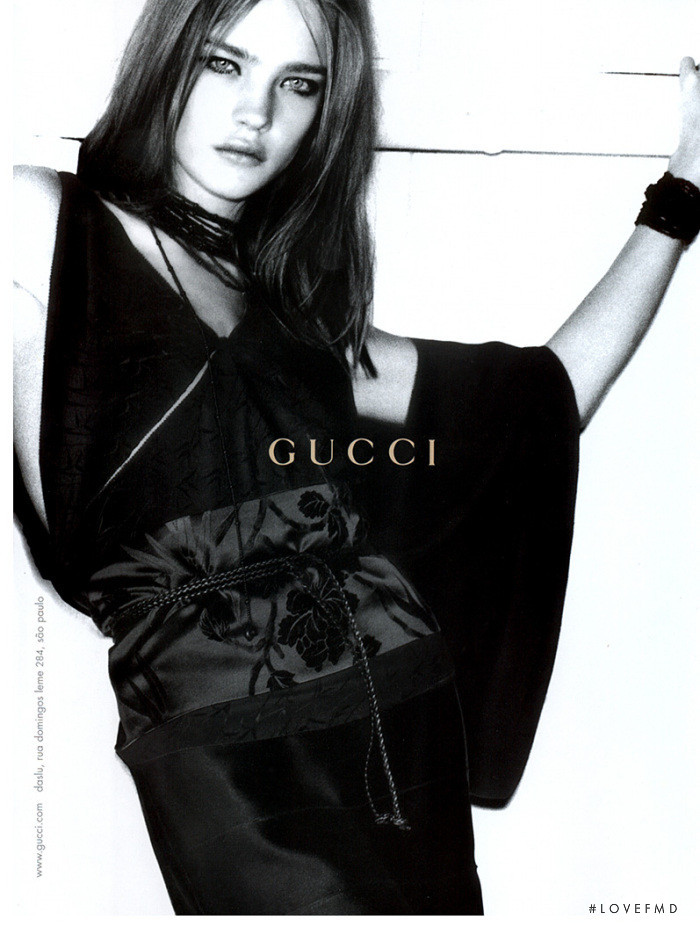 Natalia Vodianova featured in  the Gucci advertisement for Autumn/Winter 2002