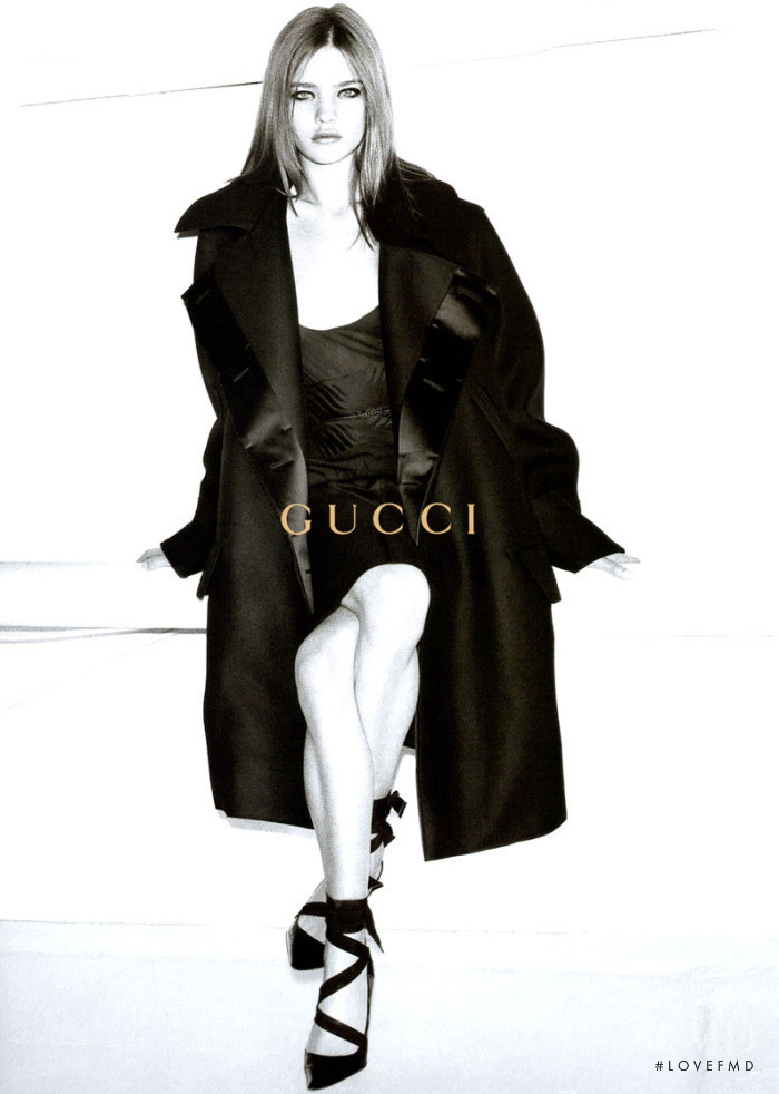 Natalia Vodianova featured in  the Gucci advertisement for Autumn/Winter 2002