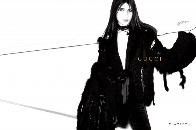 Eugenia Volodina featured in  the Gucci advertisement for Autumn/Winter 2002