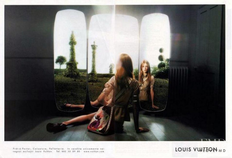 Natalia Vodianova featured in  the Louis Vuitton advertisement for Spring/Summer 2002