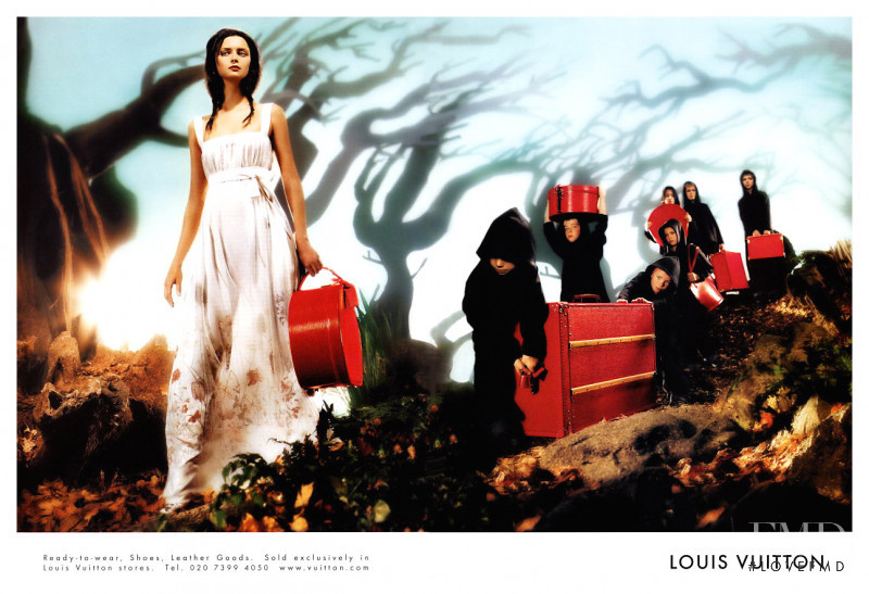 Natalia Vodianova featured in  the Louis Vuitton advertisement for Spring/Summer 2002