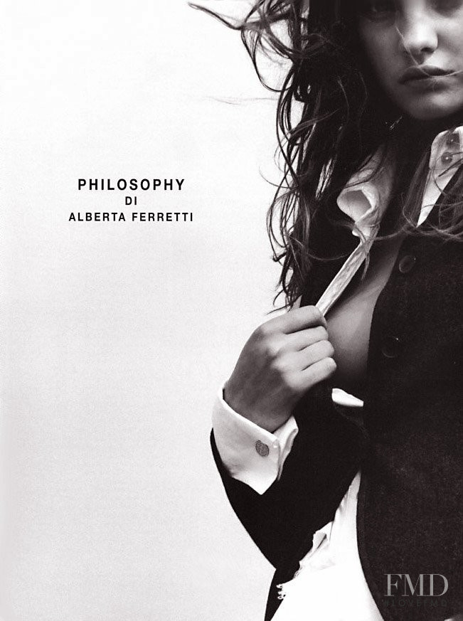 Natalia Vodianova featured in  the Philosophy di Lorenzo Serafini advertisement for Autumn/Winter 2001