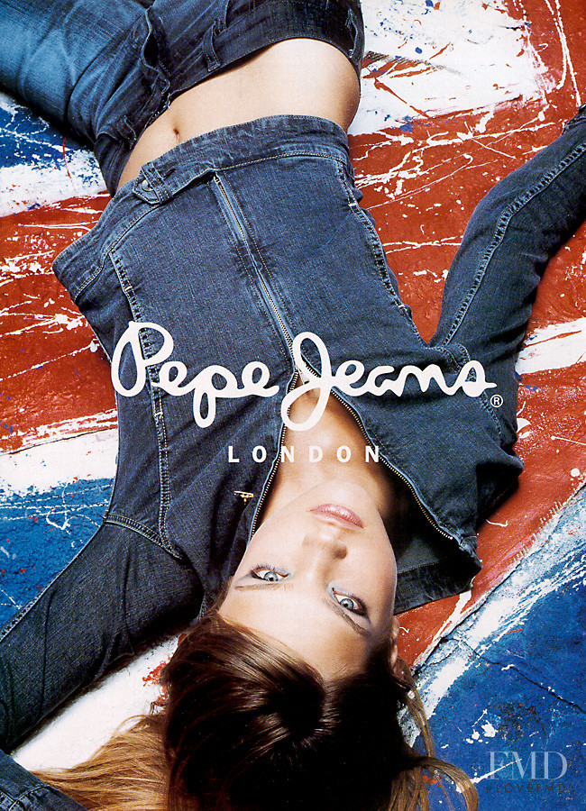 Natalia Vodianova featured in  the Pepe Jeans London advertisement for Autumn/Winter 2001