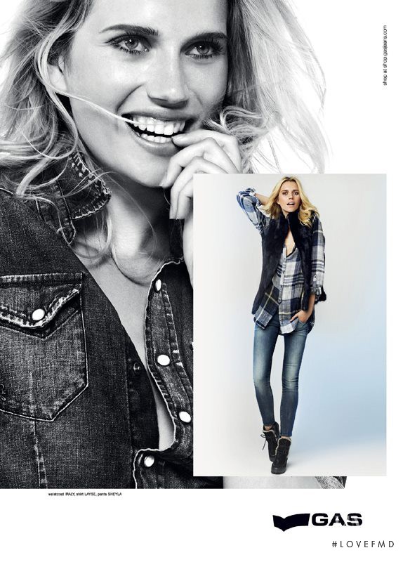 Cato van Ee featured in  the GAS Jeans advertisement for Autumn/Winter 2011