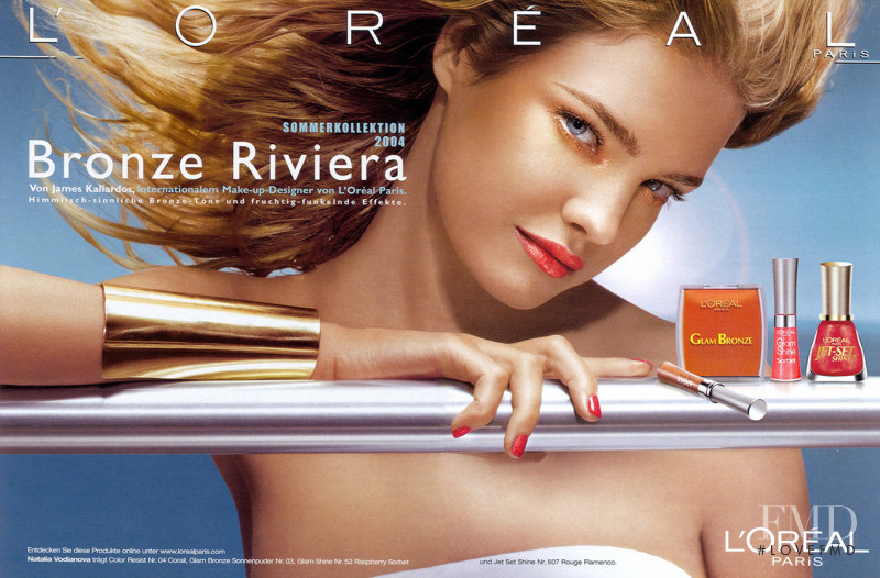 Natalia Vodianova featured in  the L\'Oreal Paris advertisement for Summer 2004
