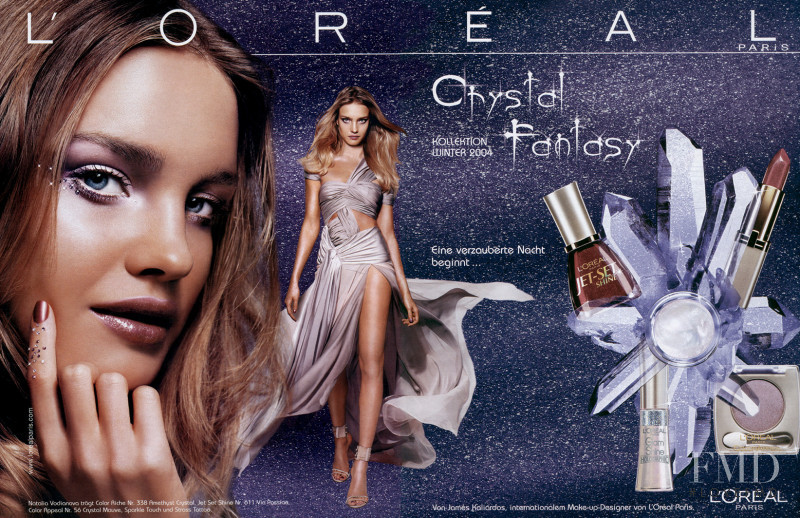 Natalia Vodianova featured in  the L\'Oreal Paris Crystal Fantasy advertisement for Winter 2004