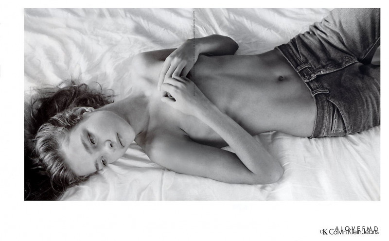 Natalia Vodianova featured in  the Calvin Klein Jeans advertisement for Spring/Summer 2006