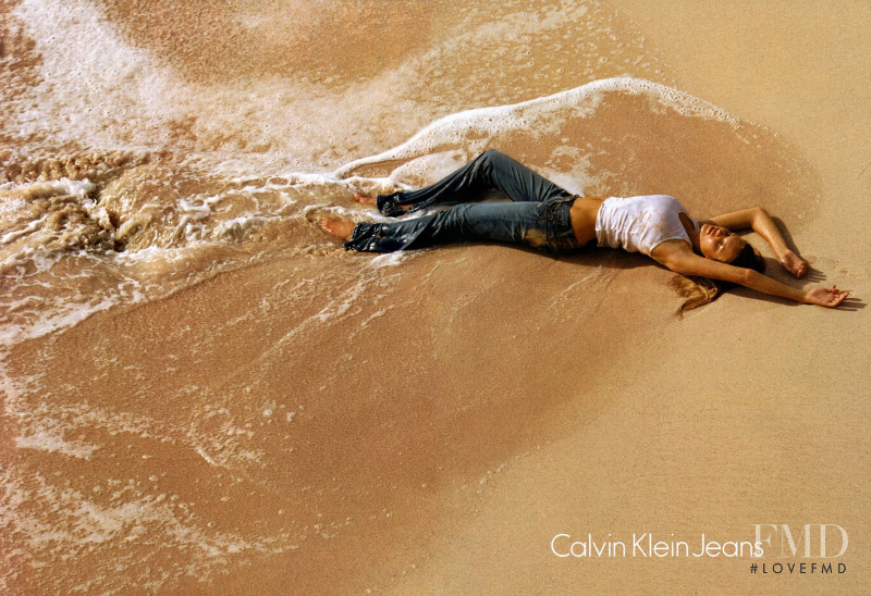 Natalia Vodianova featured in  the Calvin Klein Jeans advertisement for Spring/Summer 2006